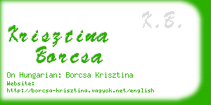 krisztina borcsa business card